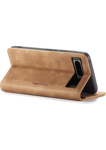 Google Piksel 8 Pro Kılıf Için Flip Case Kart Yuvası Kickstand Flip Folio Kitap (Yurt Dışından)