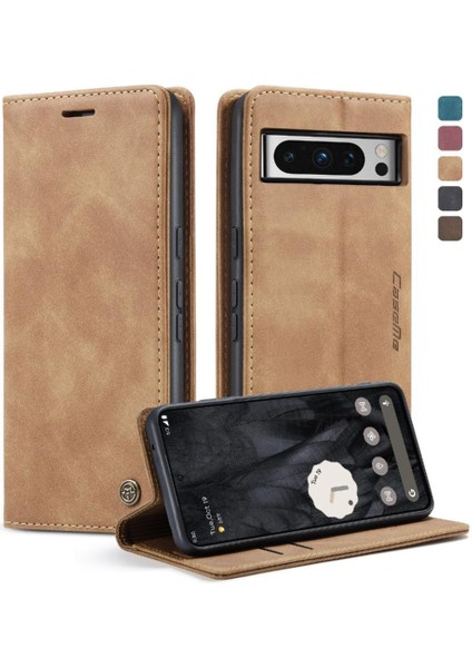 Google Piksel 8 Pro Kılıf Için Flip Case Kart Yuvası Kickstand Flip Folio Kitap (Yurt Dışından)