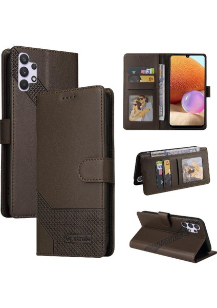 Samsung Galaxy A32 4g 4 Köşe Koruma Üç Kart Yuvaları Için Flip Case (Yurt Dışından)