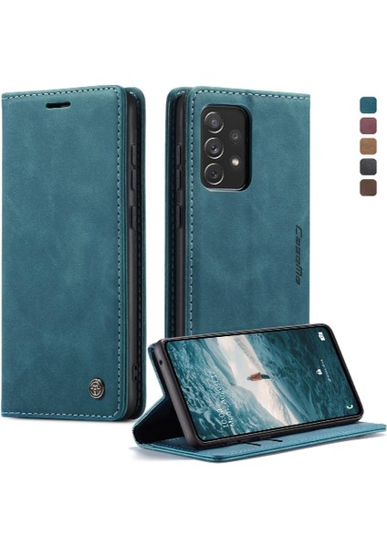 Samsung Galaxy A73 5g Için Flip Case Vintage Pu Deri Cüzdan Manyetik (Yurt Dışından)