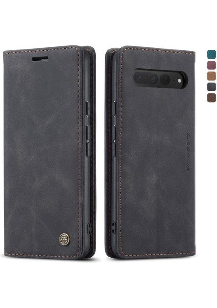 Google Piksel 7 Pro Için Flip Case Vintage Pu Deri Cüzdan Kılıf Kart Yuvası (Yurt Dışından)