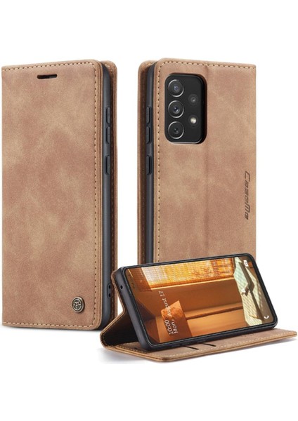 Samsung Galaxy A73 5g Için Flip Case Vintage Pu Deri Cüzdan Manyetik (Yurt Dışından)