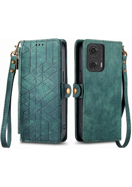 Motorola Moto G24 4g Için Flip Case Deri Kılıf Kapak Darbeye (Yurt Dışından)