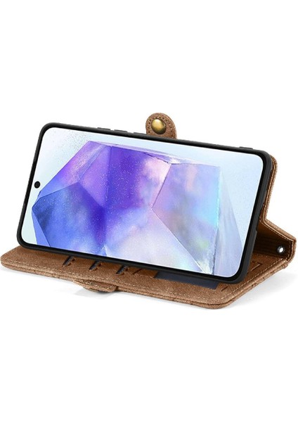 Samsung Galaxy Galaxy 5g Için Flip Case Basit Iş Deri Kılıf Flip (Yurt Dışından)