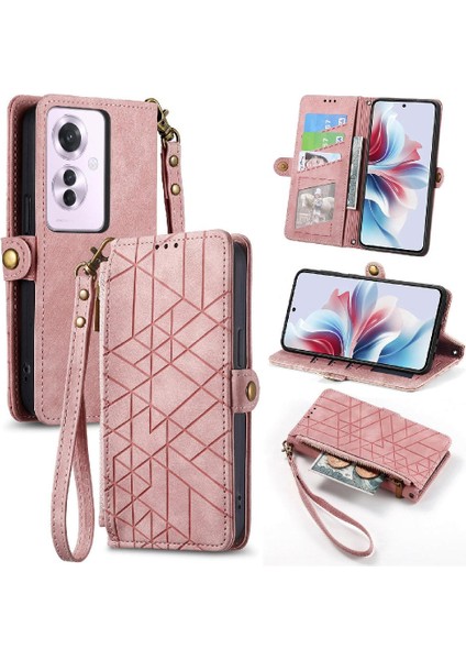 Oppo Oppo 11F 5g Için Flip Case Basit Iş Darbeye Deri Kılıf (Yurt Dışından)