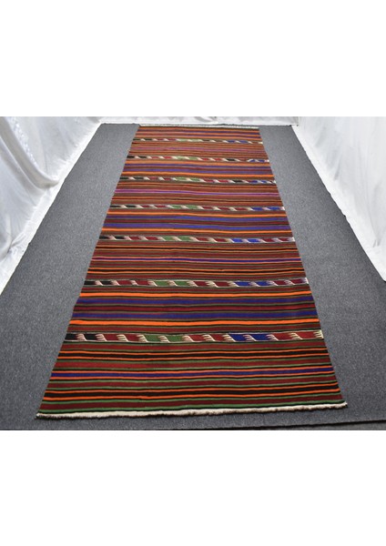 Yeni El Dokuma Seçkin Yekpare Büyük Yörük Yün Kilim 4926