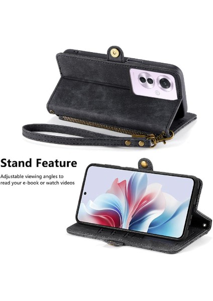 Oppo Oppo 11F 5g Için Flip Case Basit Iş Darbeye Deri Kılıf (Yurt Dışından) indirimleri