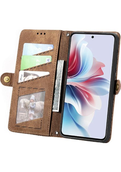 Oppo Oppo 11F 5g Için Flip Case Basit Iş Darbeye Deri Kılıf (Yurt Dışından) fırsatları