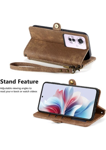 Oppo Oppo 11F 5g Için Flip Case Basit Iş Darbeye Deri Kılıf (Yurt Dışından) indirimleri