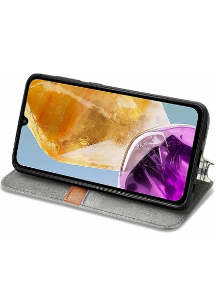 Samsung Galaxy M15 Için KILIF/F15 5g Cüzdan Fonksiyonu Deri Kılıf Zarif (Yurt Dışından)