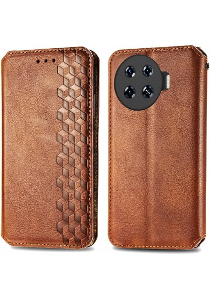 Tecno Spark 20 Pro Artı Moda Tasarımı Zarif Iş Deri Için Kılıf (Yurt Dışından)
