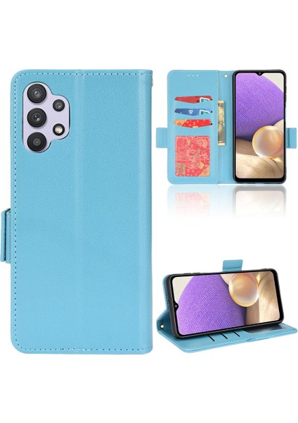 Samsung Galaxy A32 5g Pu Deri Yan Toka Cüzdan Manyetik Kart (Yurt Dışından)