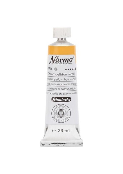 Norma Professional Yağlı Boya 35 ml Chrome Yellow Hue Medium
