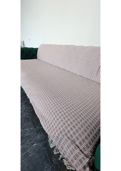 Windores Küçük Kareli Koltuk Örtüsü Pamuklu 170X230 Ebat Bordo Renk fiyatları