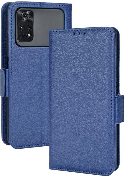 Xiaomi Poco M4 Pro 4g Manyetik Pu Deri Cüzdan Kart Yuvaları Yan (Yurt Dışından)