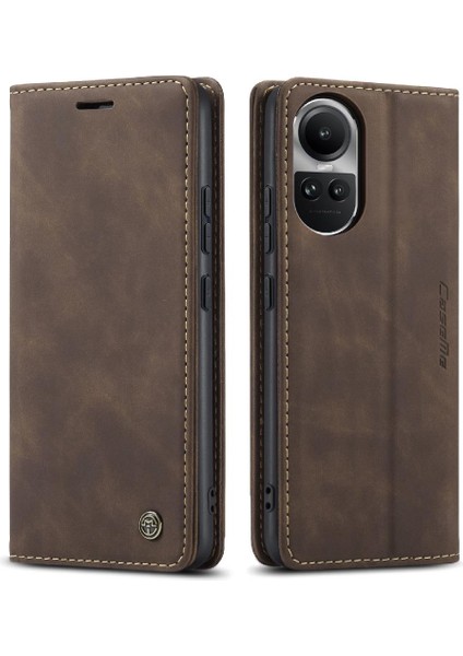 Oppo Oppo 10 Pro 5g Için Flip Case Vintage Pu Deri Cüzdan Kılıf Kart Yuvası (Yurt Dışından)