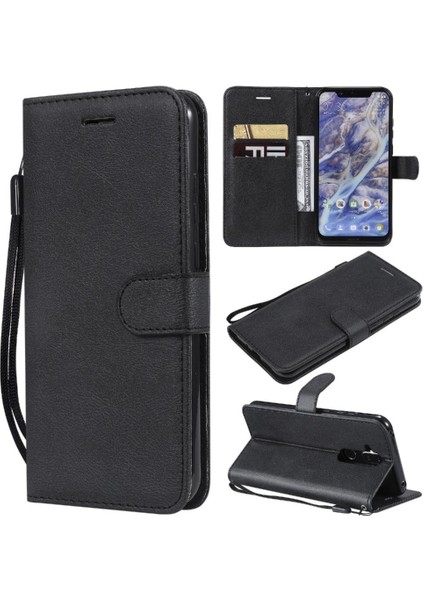 Kart Yuvası Klasik Düz Renk Iş Cüzdan ile Nokia X7 Için Flip Case (Yurt Dışından)