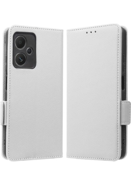 Xiaomi Redmi Için Not 12 5g Manyetik Kart Yuvaları Tutucu Pu Deri Kılıf (Yurt Dışından)