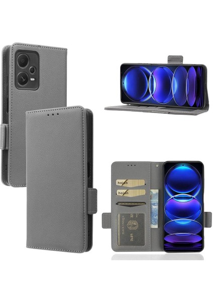 Xiaomi Redmi Için Not 12 Pro Artı Yan Toka Pu Deri Cüzdan Kart (Yurt Dışından)