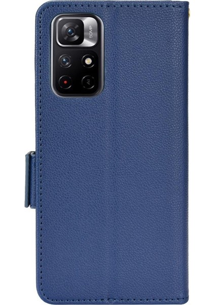Xiaomi Poco M4 Pro 5g Pu Deri Yan Toka Cüzdan Kart Yuvaları (Yurt Dışından)