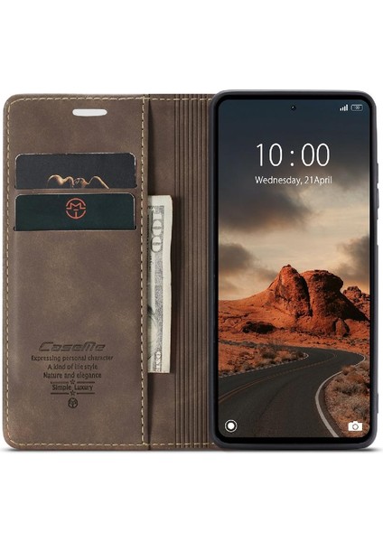 Realme C55 Durumda Kart Yuvası Için Flip Case Kickstand Flip Folio Kitap Manyetik (Yurt Dışından)