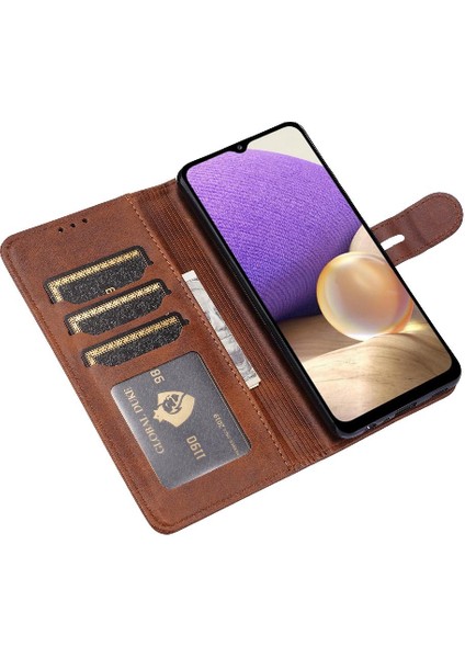 Samsung Galaxy A32 5g Kabartmalı Kart Tutucu Için Cüzdan Durumda Tüm Yuvarlak (Yurt Dışından) modelleri