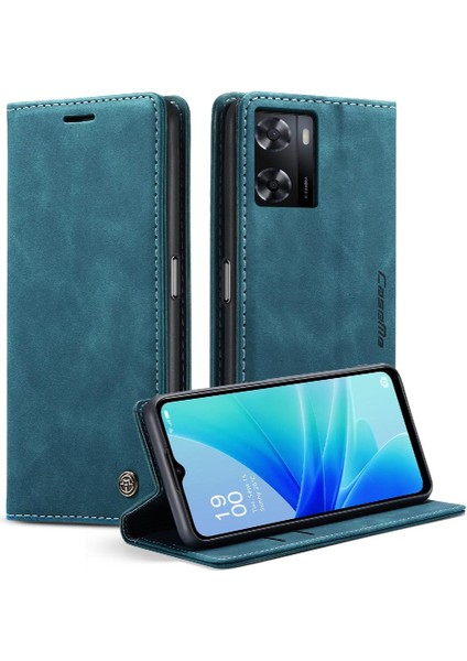 Oppo Için Flip Case A57 4G/A77 4G/A77S Flip Folio Kitap Kılıf Kart Yuvası Pu (Yurt Dışından)