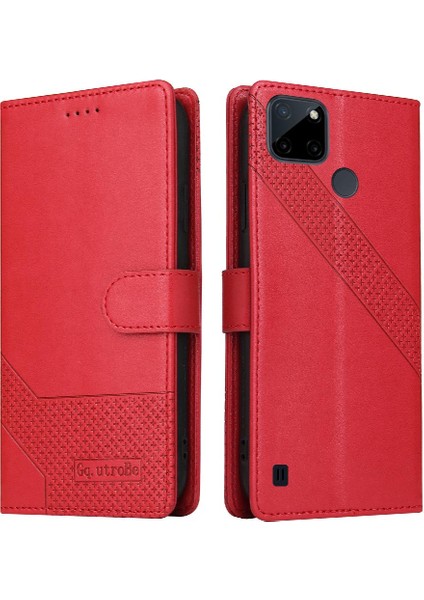 Realme C21Y Kickstand Darbeye 4 Köşe Koruma Kartı Için Flip Case (Yurt Dışından)