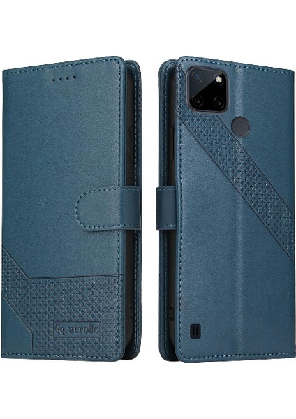 Realme C21Y Kickstand Darbeye 4 Köşe Koruma Kartı Için Flip Case (Yurt Dışından)