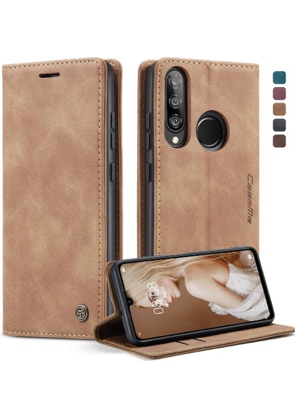 Huawei P30 Lite Durumda Kart Yuvası Için Flip Case Kickstand Flip Folio Kitap Pu (Yurt Dışından)