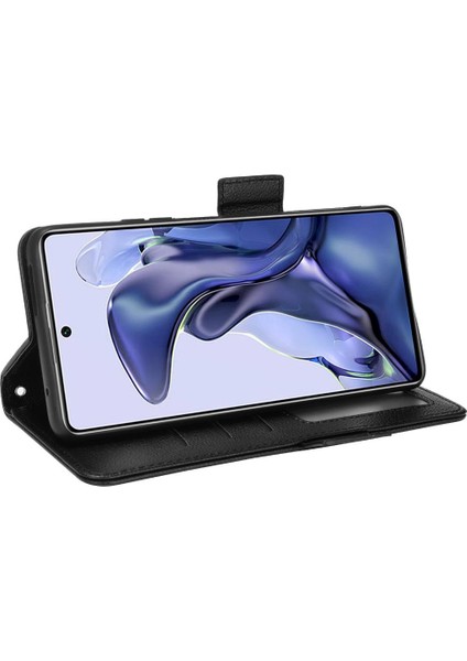 Xiaomi 11T/11T Pro Manyetik Cüzdan Yan Toka Kart Yuvaları Tutucu (Yurt Dışından) modelleri