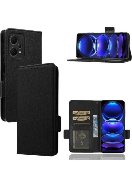 Xiaomi Redmi Için Not 12 Pro Artı Yan Toka Pu Deri Cüzdan Kart (Yurt Dışından)