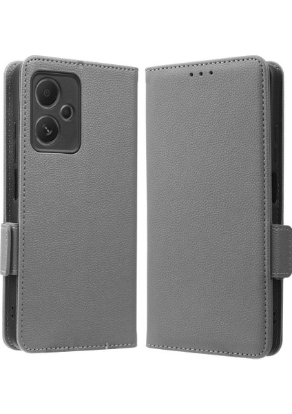 Xiaomi Redmi Için Not 12 5g Manyetik Kart Yuvaları Tutucu Pu Deri Kılıf (Yurt Dışından)