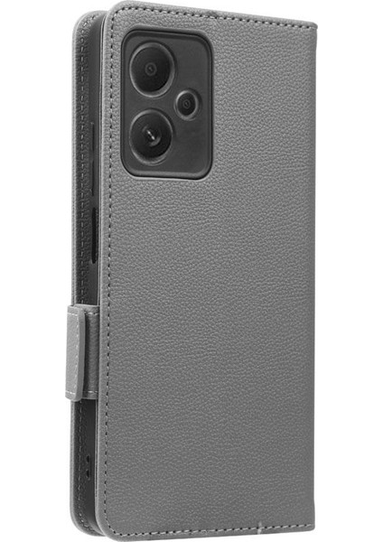 Xiaomi Redmi Için Not 12 5g Manyetik Kart Yuvaları Tutucu Pu Deri Kılıf (Yurt Dışından)