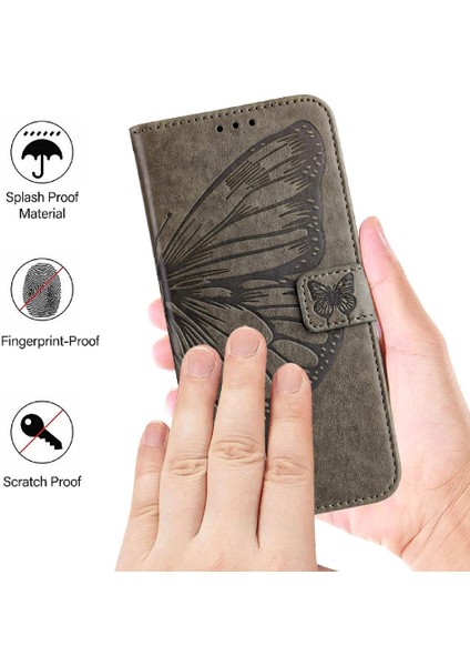 Tecno Pop 5c Premium Deri Kapak Kapak Manyetik Kabartma Için Kılıf (Yurt Dışından)
