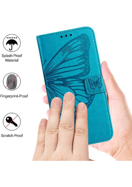 Tecno Pop 5c Premium Deri Kapak Kapak Manyetik Kabartma Için Kılıf (Yurt Dışından)