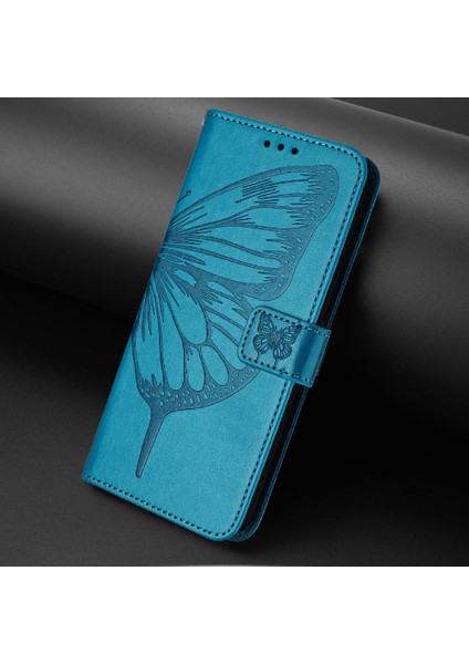 Tecno Pop 5c Premium Deri Kapak Kapak Manyetik Kabartma Için Kılıf (Yurt Dışından)