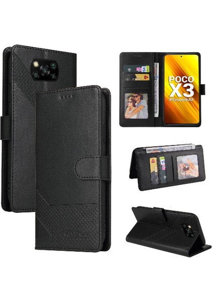 Xiaomi Poco X3 Nfc Üç Kart Yuvaları Için Flip Case Kickstand Darbeye 4 (Yurt Dışından)
