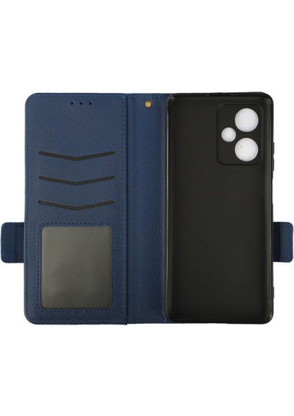 Xiaomi Redmi Için Not 12 5g Manyetik Kart Yuvaları Tutucu Pu Deri Kılıf (Yurt Dışından)