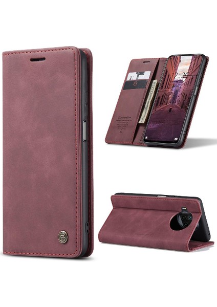 Xiaomi 10T Lite 5g Için Flip Case Kart Yuvası Kickstand Manyetik Kapatma (Yurt Dışından)