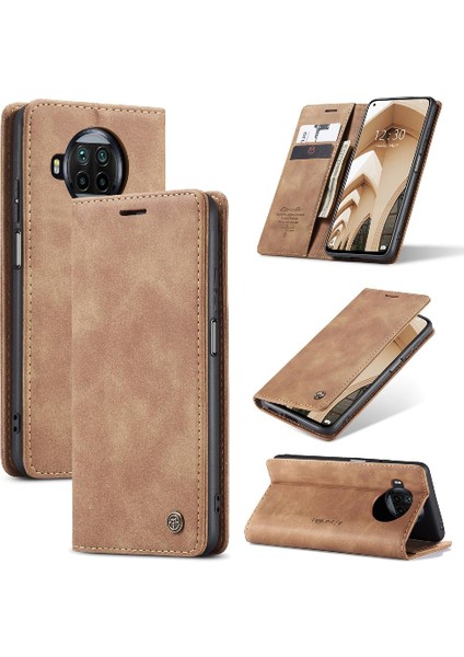 Xiaomi 10T Lite 5g Için Flip Case Kart Yuvası Kickstand Manyetik Kapatma (Yurt Dışından)