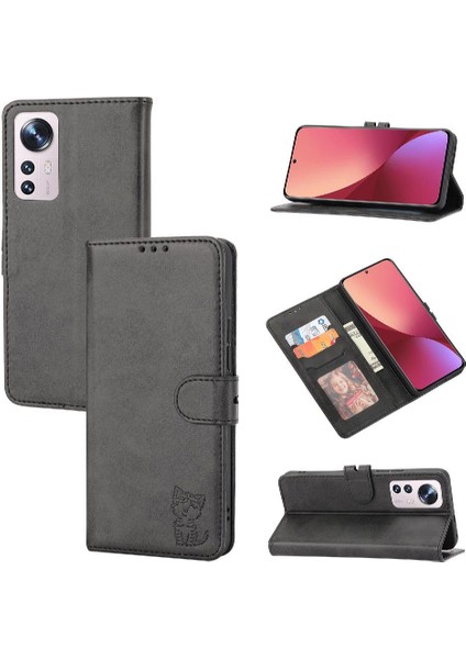 Cüzdan Durumda Xiaomi 12 Lite Için Kickstand Tüm Yuvarlak Koruma Manyetik (Yurt Dışından)