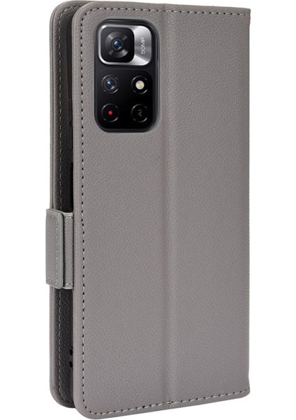 Xiaomi Poco M4 Pro 5g Pu Deri Yan Toka Cüzdan Kart Yuvaları (Yurt Dışından)