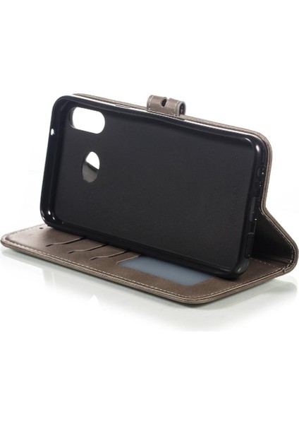 Samsung Galaxy A10S Için Cüzdan Durumda Kickstand Kart Tutucu Kabartmalı Tüm (Yurt Dışından)