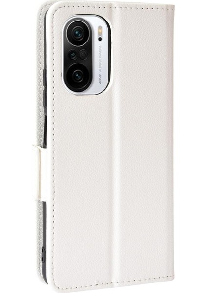 Xiaomi Poco F3 Yan Toka Manyetik Kart Yuvaları Tutucu Pu Deri Kılıf (Yurt Dışından)