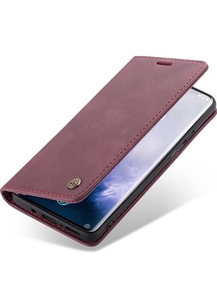 Oneplus 7 Için Flip Case Pro Kılıf Kart Yuvası Kickstand Flip Folio Kitap Pu (Yurt Dışından)