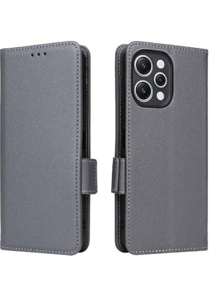 Xiaomi Redmi Için 12 4g Yan Toka Pu Deri Manyetik Kart Yuvaları (Yurt Dışından)
