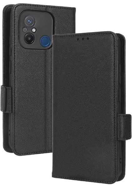 Xiaomi Redmi 12C Kart Yuvaları Tutucu Cüzdan Pu Deri Yan Toka (Yurt Dışından)