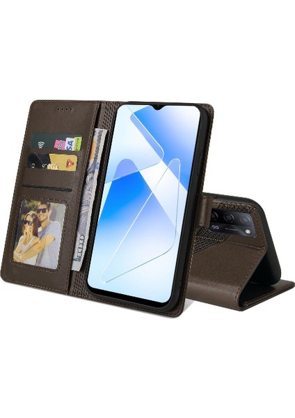 Oppo Oppo 5g Premium Deri Kickstand Darbeye 4 Köşe Için Flip Case (Yurt Dışından)