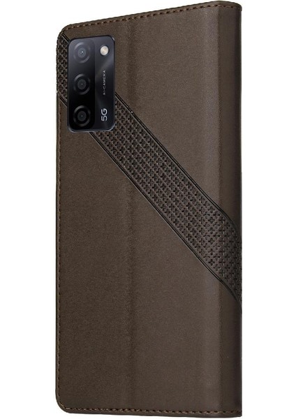 Oppo Oppo 5g Premium Deri Kickstand Darbeye 4 Köşe Için Flip Case (Yurt Dışından)
